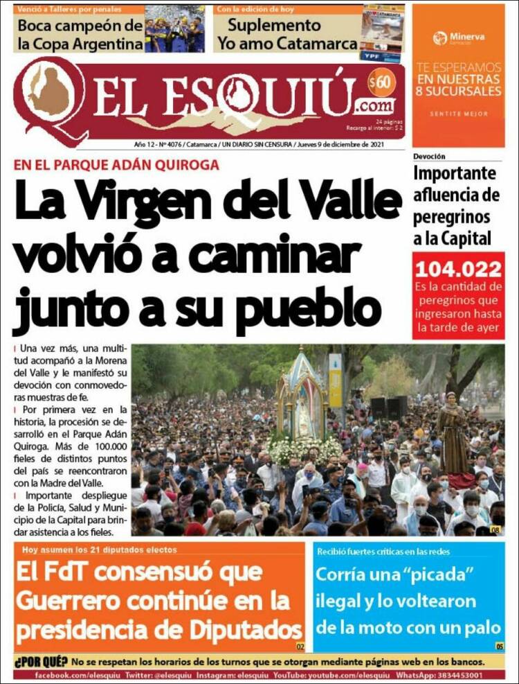 Portada de El Esquiu (Argentina)