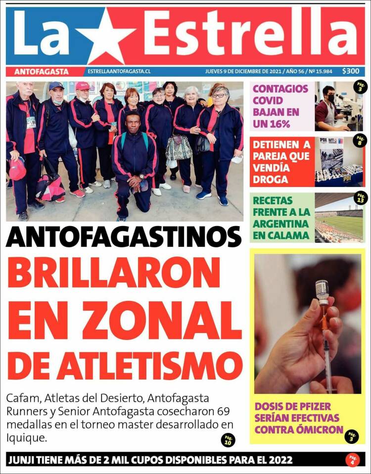 Portada de La Estrella del Norte (Chile)