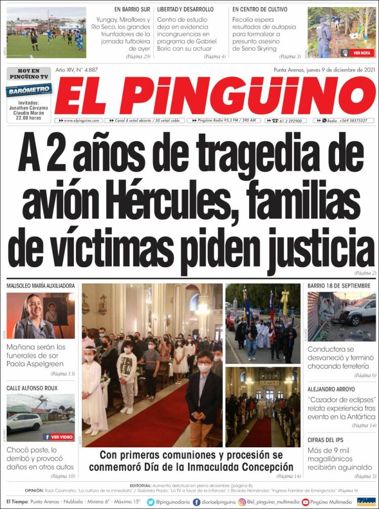 Portada de El Pingüino (Chile)