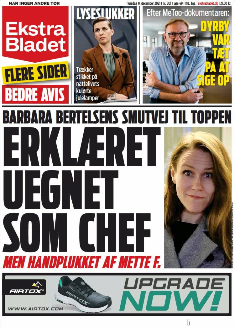 Portada de Ekstra Bladet (Dinamarca)