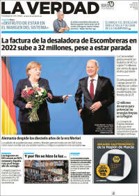 Portada de La Verdad de Murcia (España)