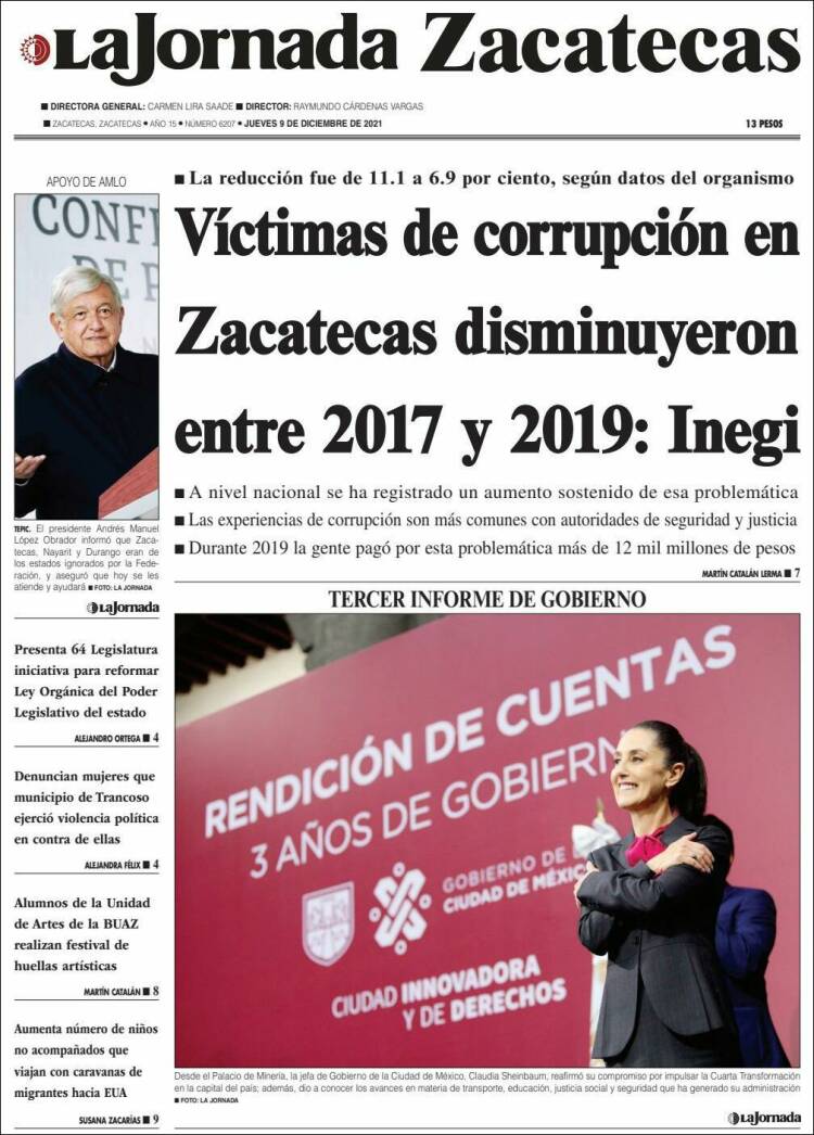 Portada de Jornada de Zacatecas (M&eacute;xico)