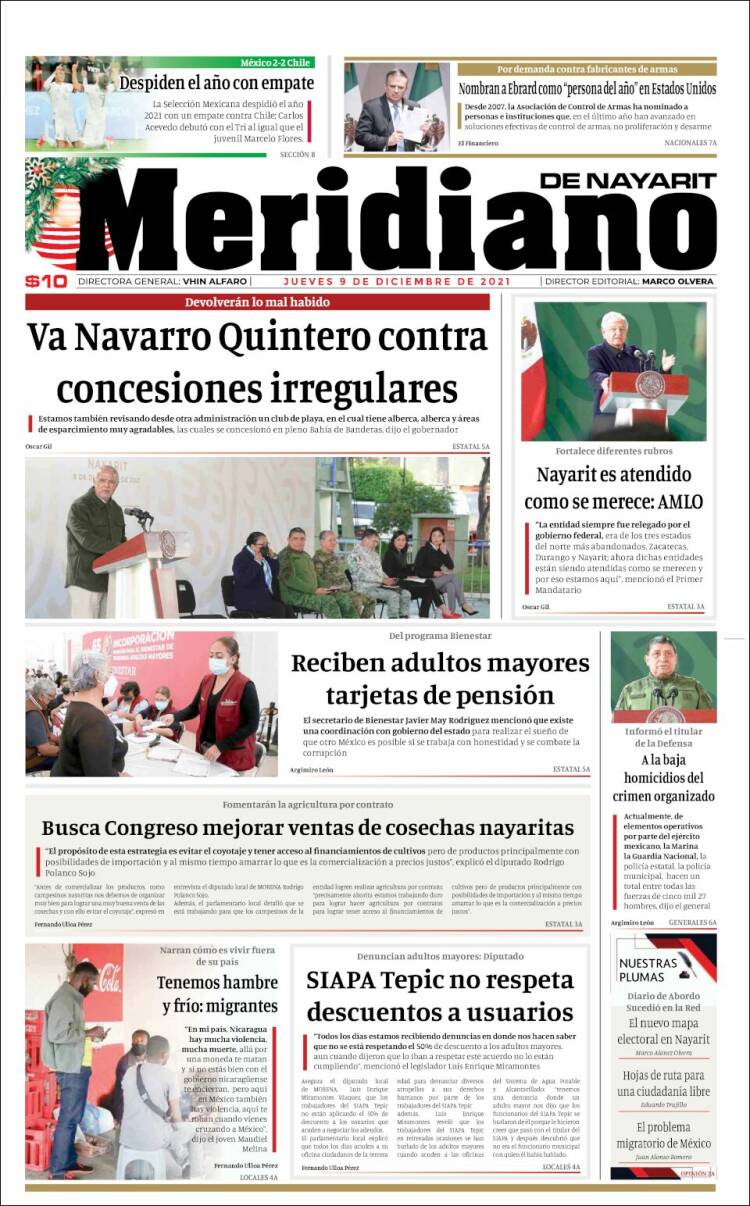 Portada de Meridiano (M&eacute;xico)