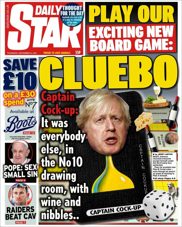 Portada de Daily Star (Reino Unido)