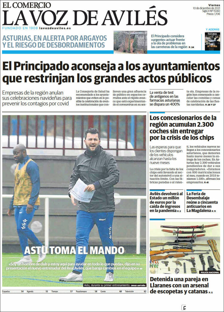 Portada de El Comercio - Avilés (Espa&ntilde;a)