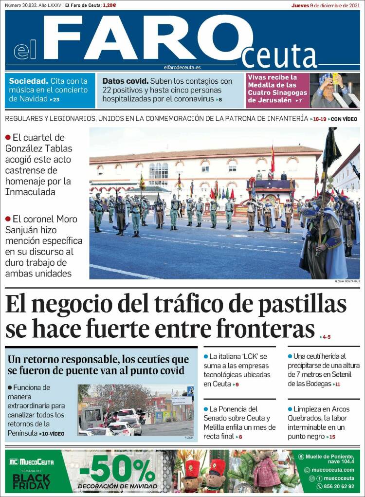 Portada de El Faro de Ceuta (Espa&ntilde;a)