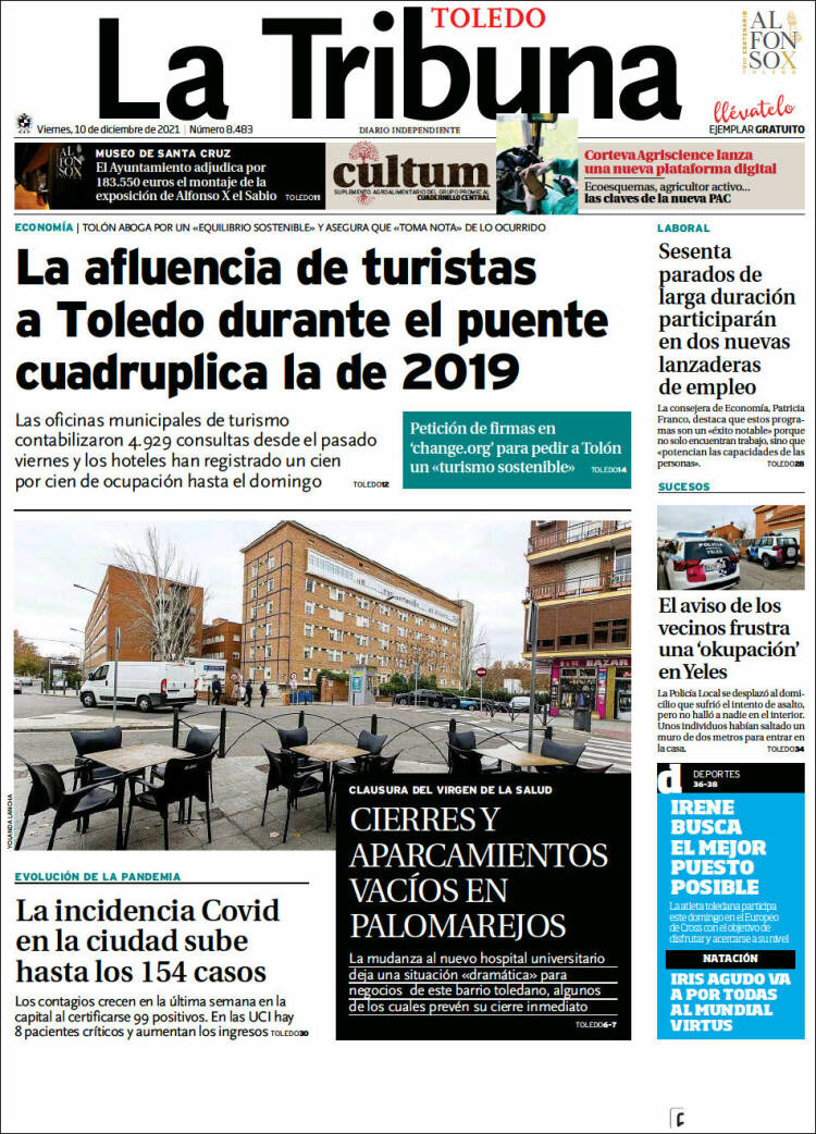 Portada de La Tribuna de Toledo (Espa&ntilde;a)