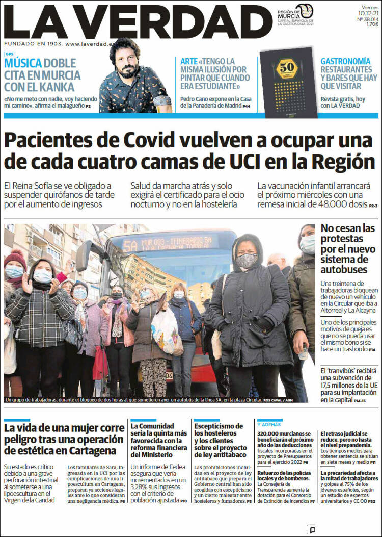 Portada de La Verdad de Murcia (Espa&ntilde;a)