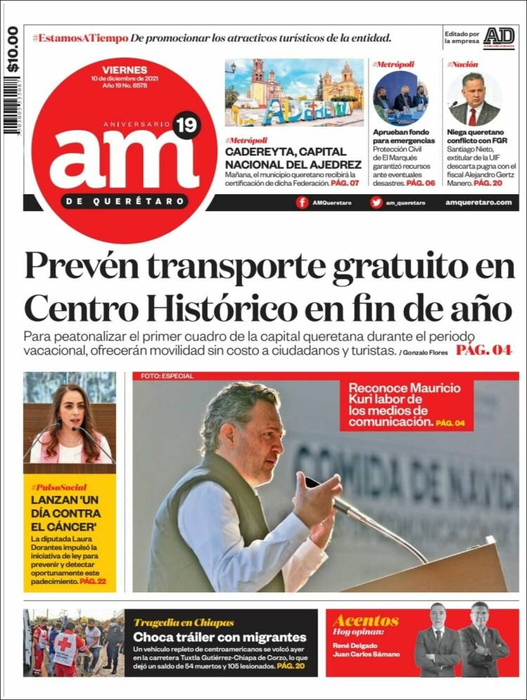 Portada de A.M. Querétaro (México)