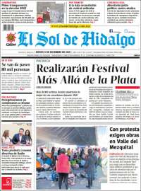 Portada de El Sol de Hidalgo (México)