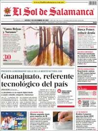 Portada de El Sol de Salamanca (M&eacute;xico)