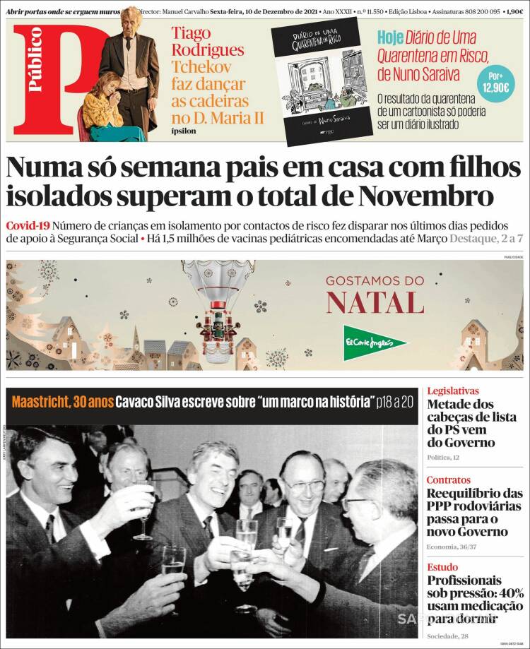Portada de Público (Portugal)