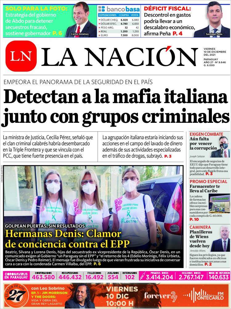 Portada de La Nación (Paraguay)