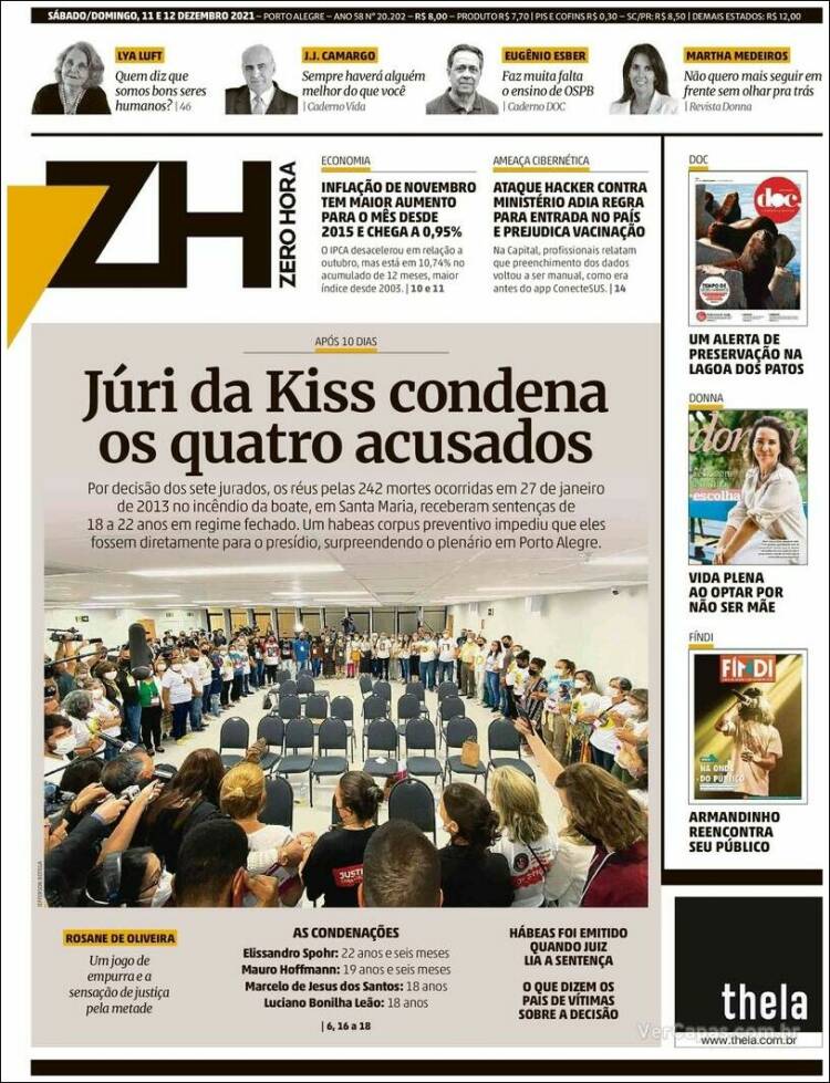 Portada de Zero Hora (Brasil)