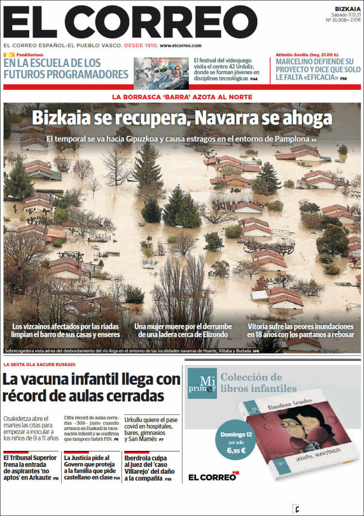 Portada de El Correo (Espa&ntilde;a)