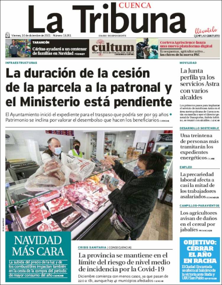 Portada de La Tribuna de Cuenca (Espa&ntilde;a)