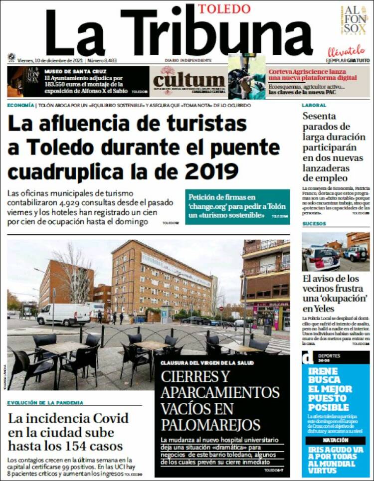 Portada de La Tribuna de Toledo (Espa&ntilde;a)