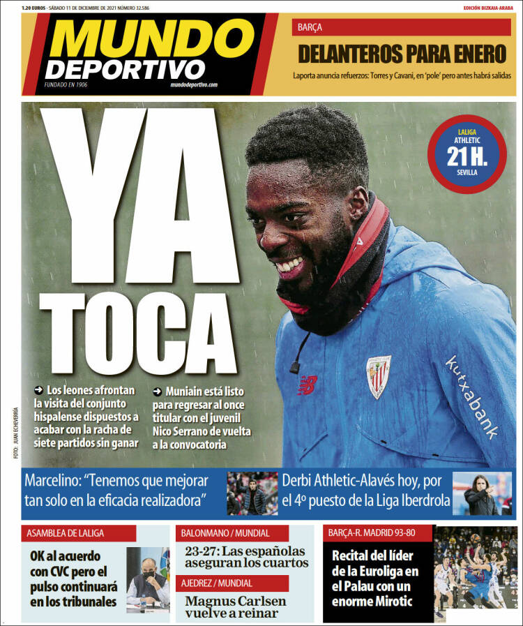 Portada de Mundo Deportivo Bizkaia (Espa&ntilde;a)