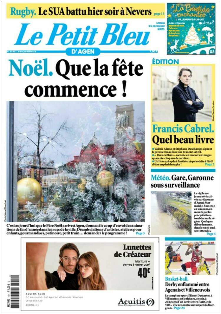 Portada de Le Petit Bleu (Francia)