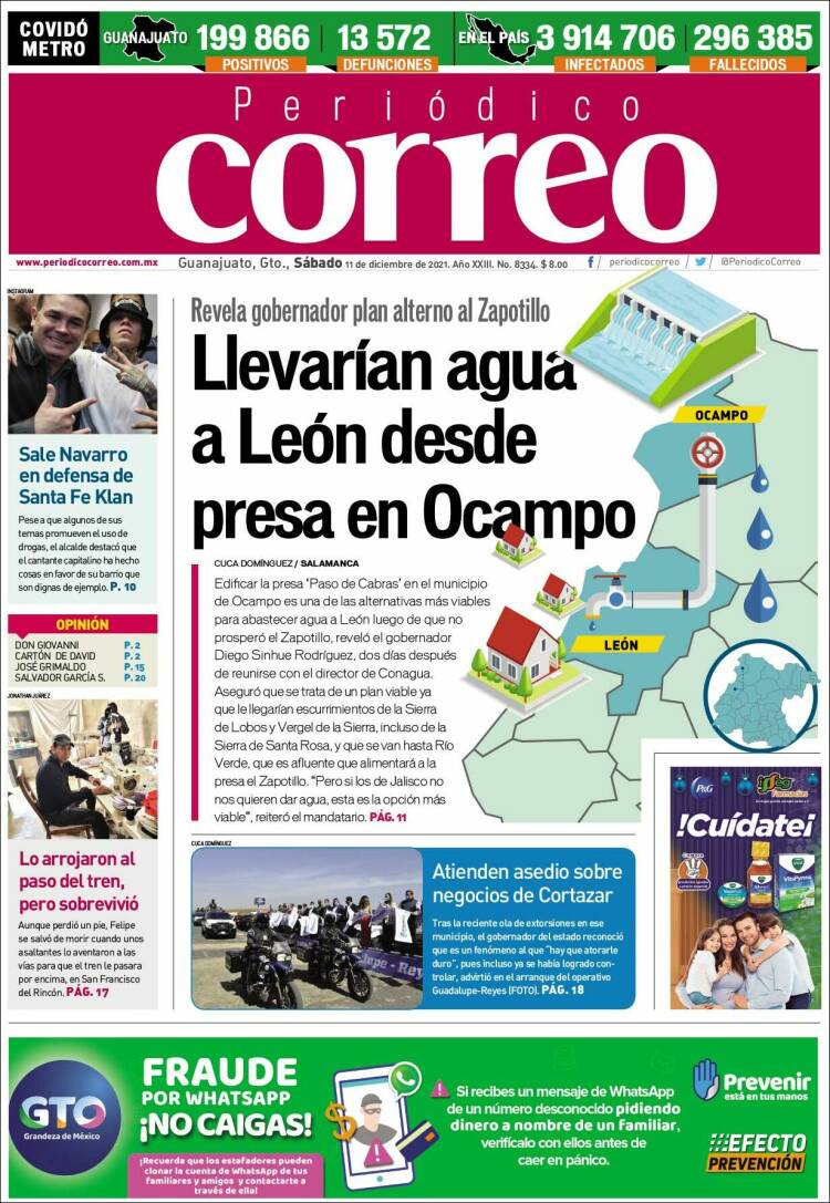 Portada de Correo - El diario del Estado de Guanajuato (México)