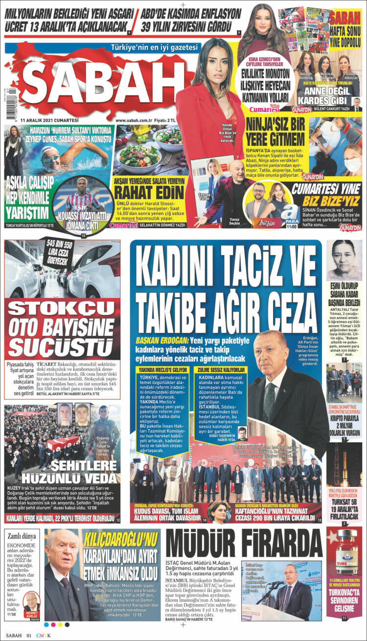 Portada de Sabah (Turqu&iacute;a)