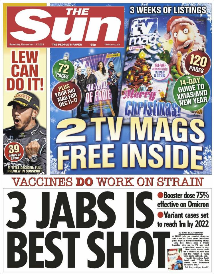 Portada de The Sun (Reino Unido)