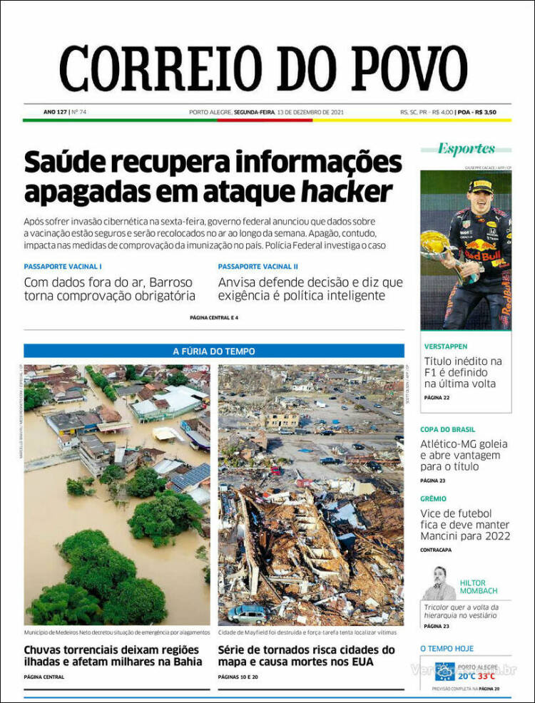 Portada de Correio Do Povo (Brasil)