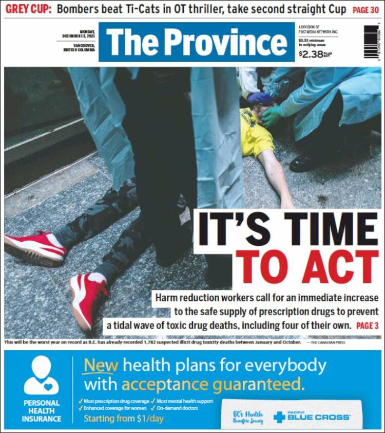 Portada de The Province (Canadá)