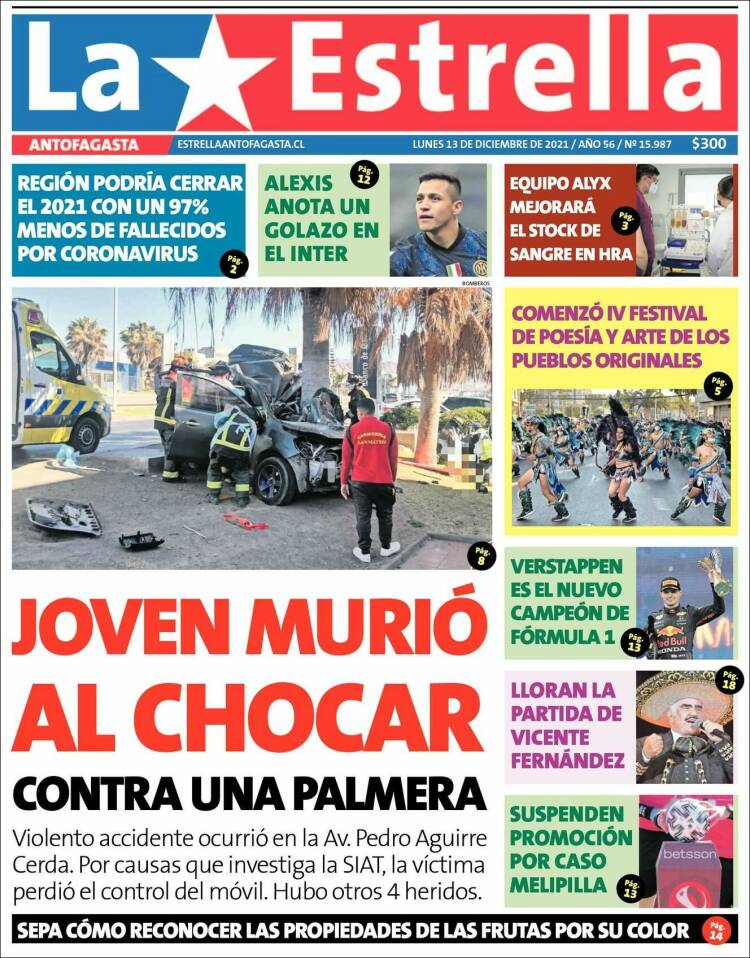 Portada de La Estrella del Norte (Chile)