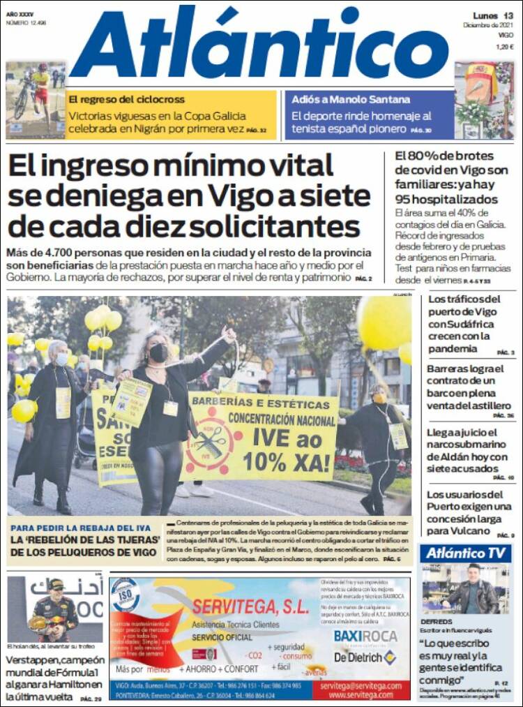 Portada de Atlántico Diario (Espa&ntilde;a)