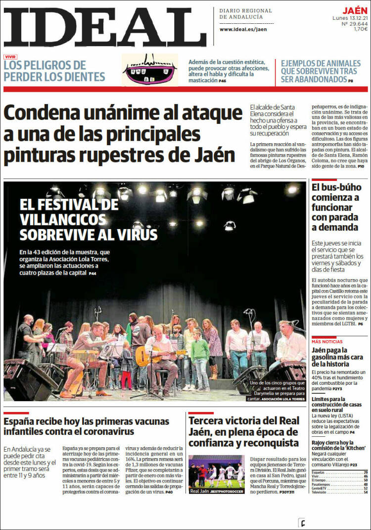 Portada de El Ideal de Jaén (Espa&ntilde;a)