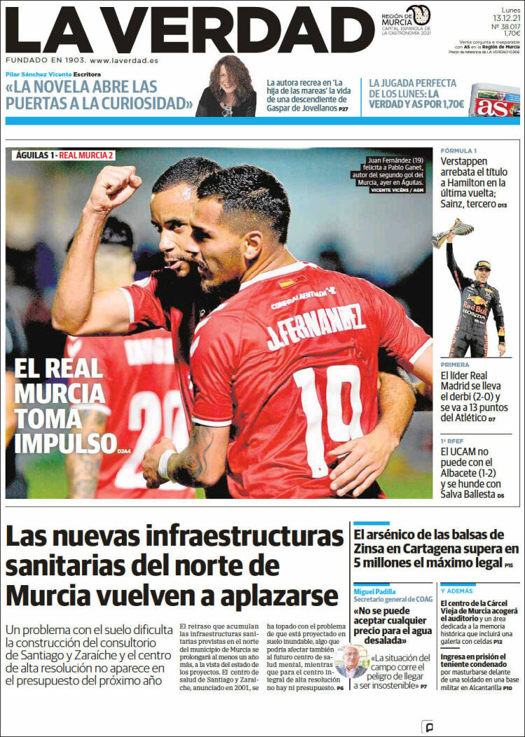 Portada de La Verdad de Murcia (Espa&ntilde;a)