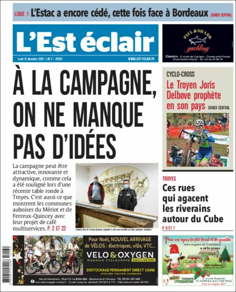 Portada de L'Est Eclair (Francia)