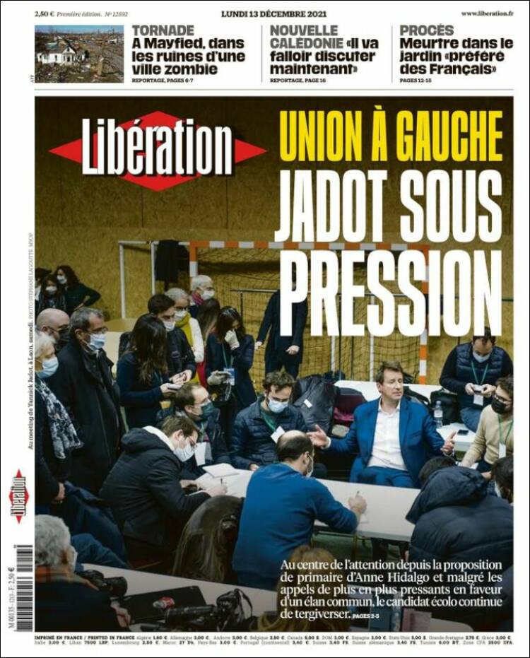 Portada de Libération (Francia)