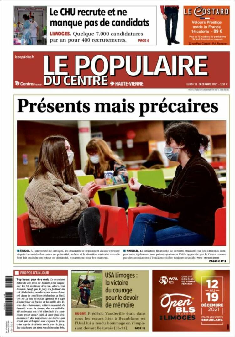 Portada de Le Populaire du Centre (Francia)