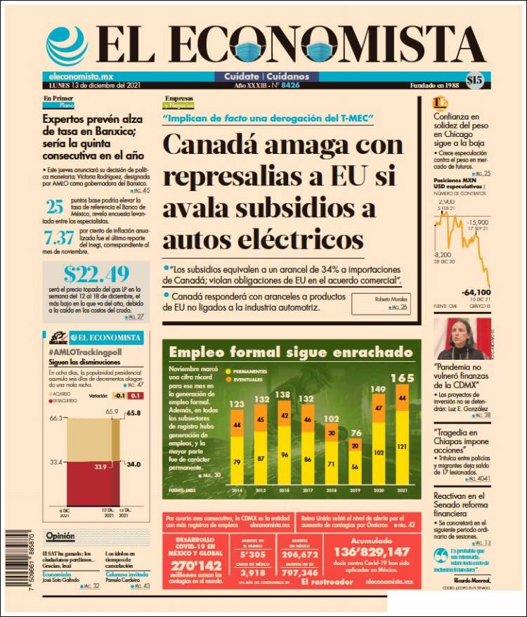 Portada de El Economista (M&eacute;xico)