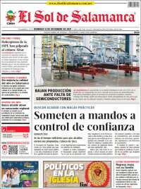 Portada de El Sol de Salamanca (M&eacute;xico)