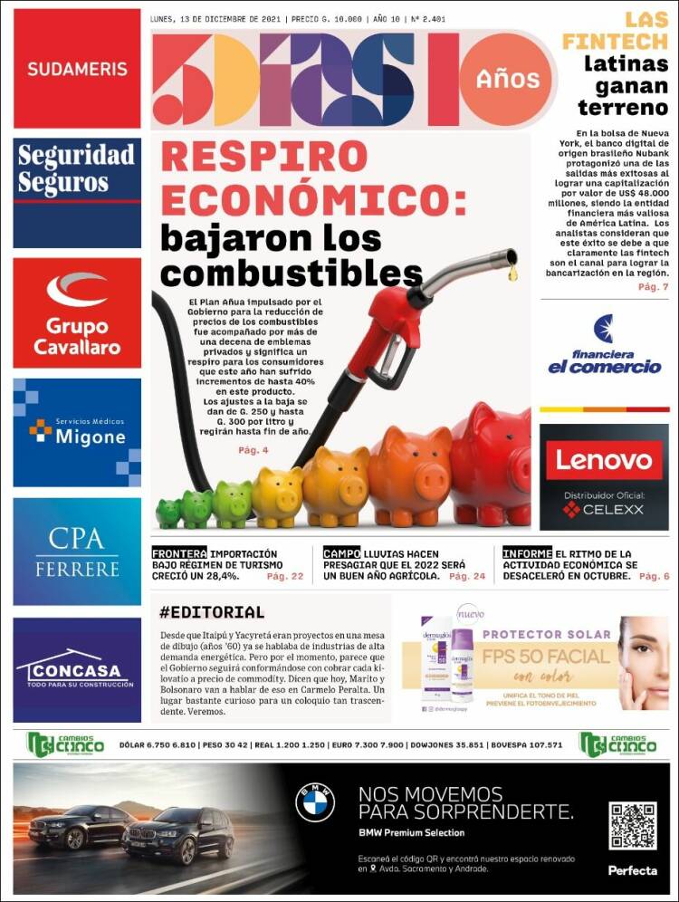 Portada de 5 Días (Paraguay)