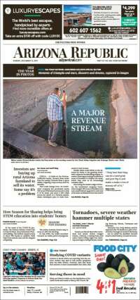 Portada de Arizona Republic News (USA)