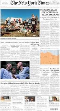 Portada de New York Times (USA)