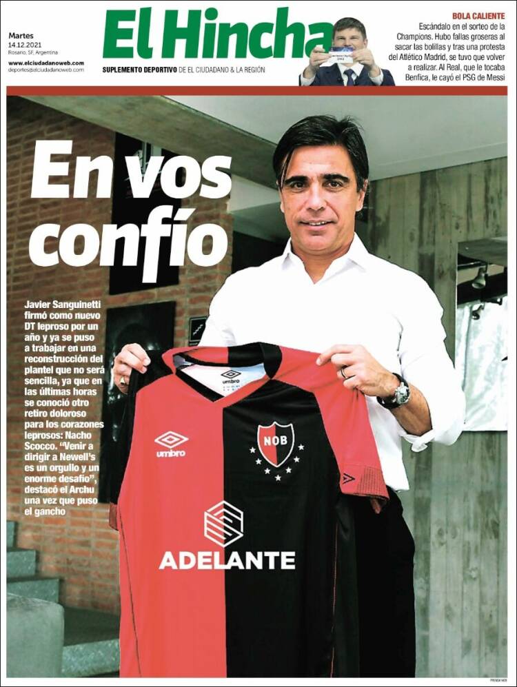 Portada de El Hincha (Argentina)