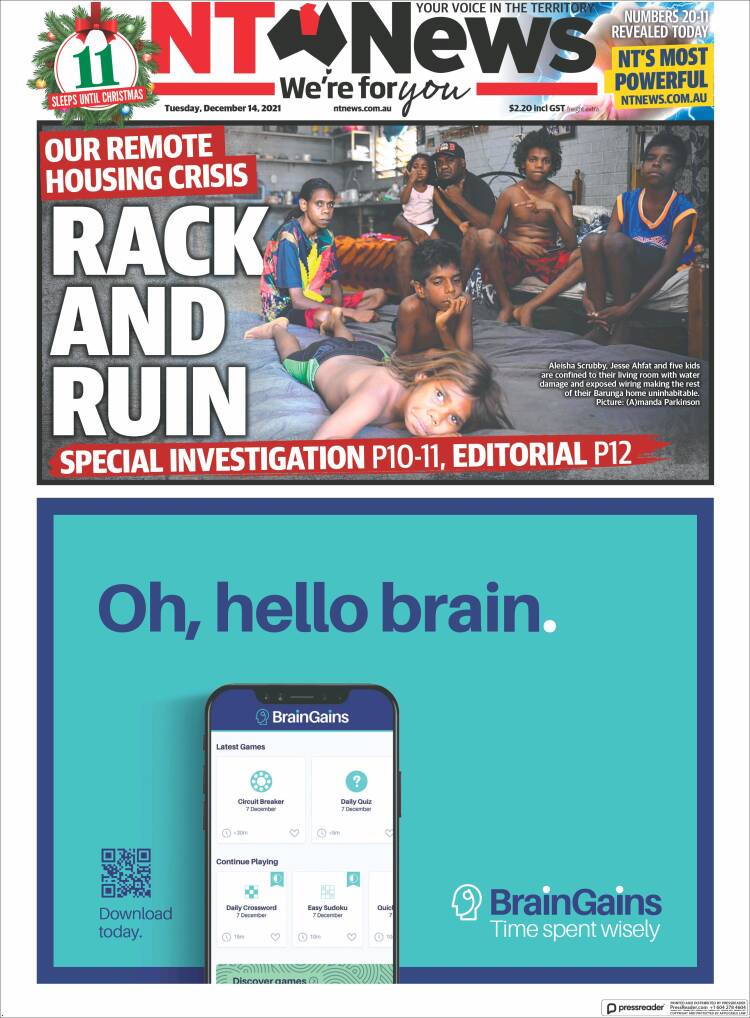 Portada de Northern Territory News (Australia)