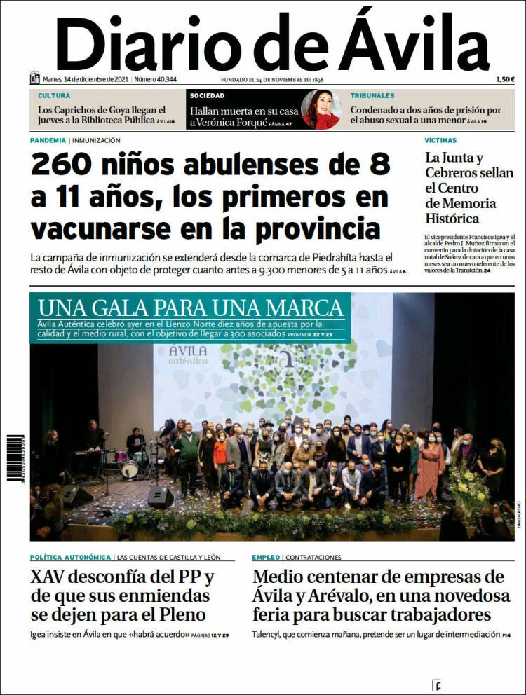 Portada de Diario de Ávila (Espa&ntilde;a)