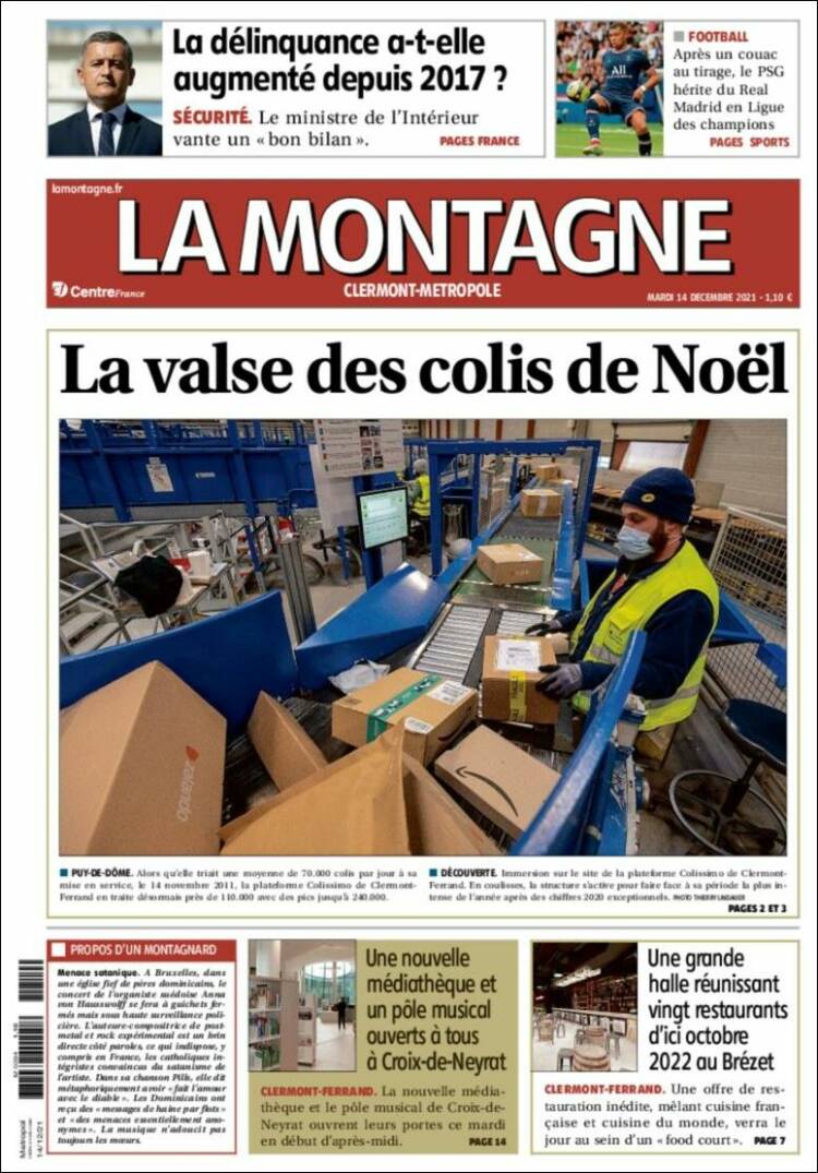 Portada de La Montagne (Francia)