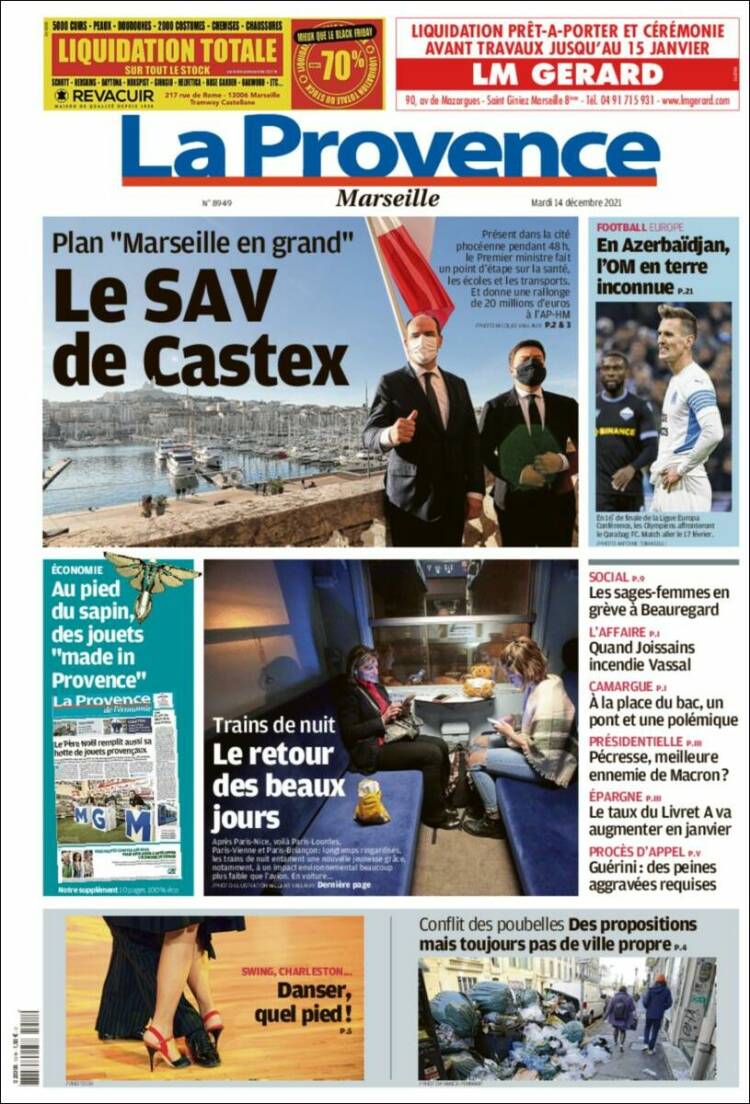 Portada de La Provence (Francia)