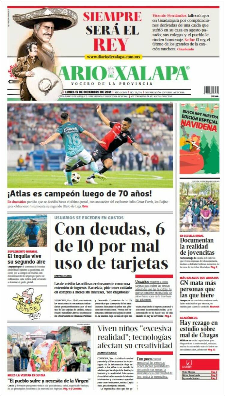 Portada de Diario de Xalapa (M&eacute;xico)