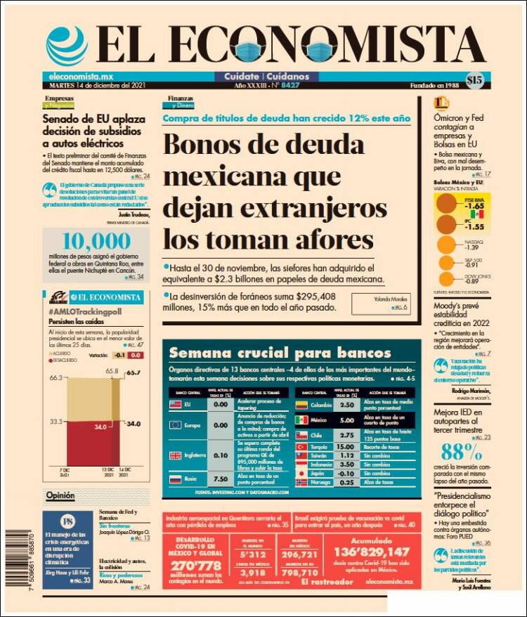 Portada de El Economista (M&eacute;xico)