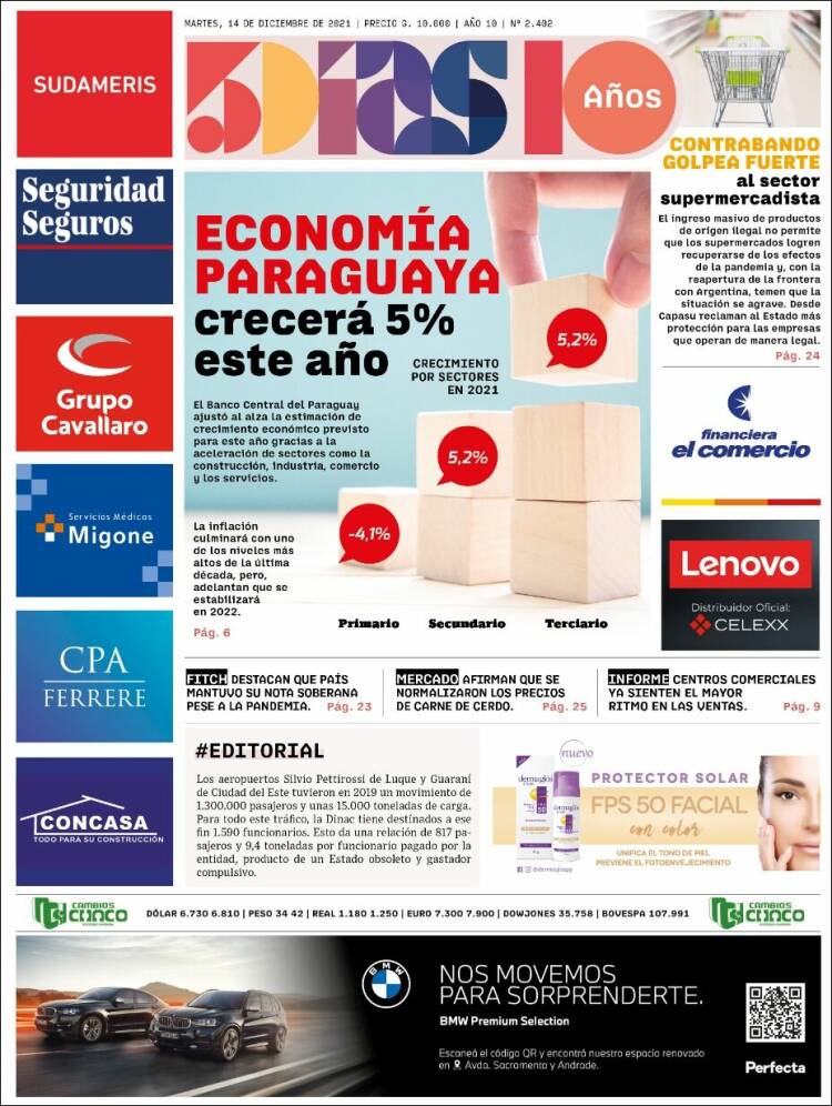 Portada de 5 Días (Paraguay)
