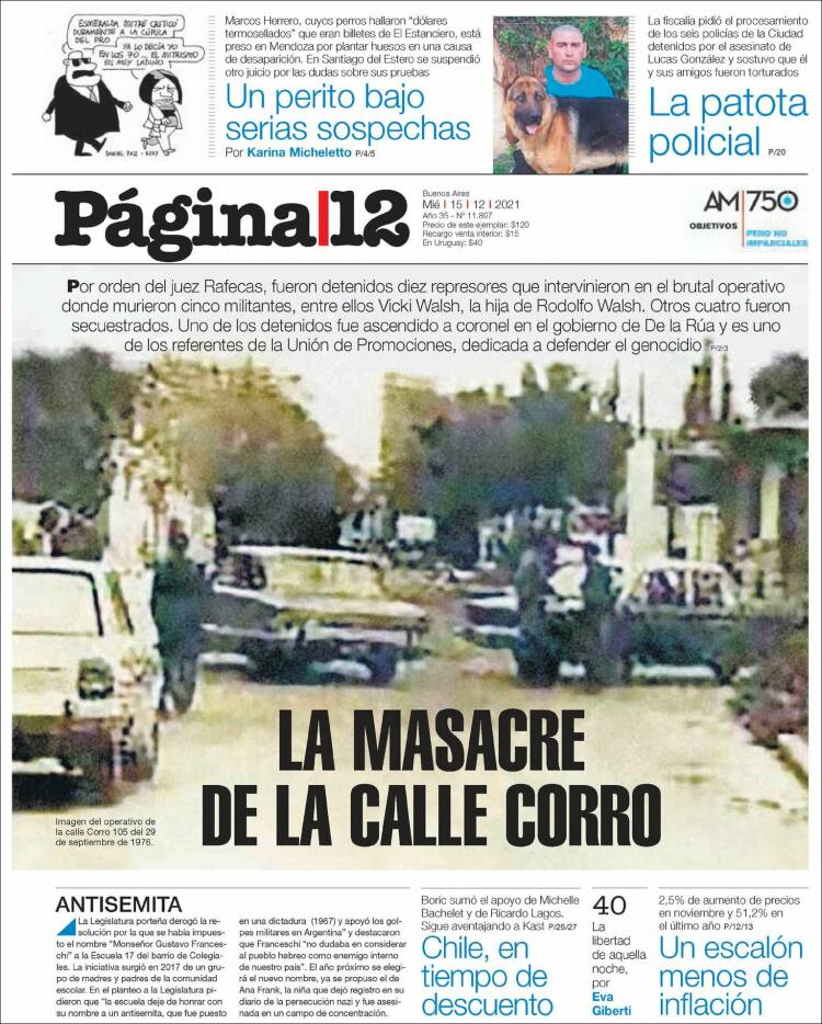 Portada de Página/12 (Argentina)