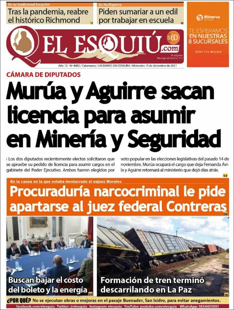 Portada de El Esquiu (Argentina)